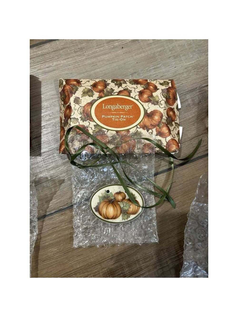 Longaberger Pumpkin Patch Basket Tie On NEW Fall Autumn thanksgiving pottery